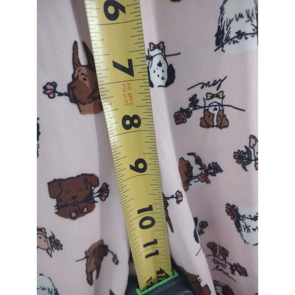 Ellen DeGeneres Pajama Set L Pink/Gray Dogs Notch Collar Dog Love Soft &Cozy - Picture 14 of 14